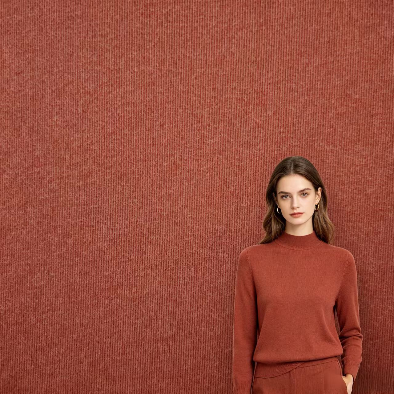 Factory Direct Sales Darlon Velvet Rib Dyed 91% Polyester 9% Spandex Stretch Knit Fabric For Sweatshirt