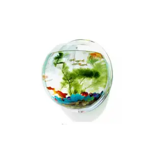Acrylic Bowl Fish Tank Aquarium Wall Mounted Hanging Fish Bowl