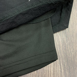 Gran oferta, pantalones cortos de entrenamiento atléticos negros con estampado personalizado para hombre, pantalones cortos tejidos con cintura elástica gruesa, pantalones cortos de doble capa de secado rápido - Product Image 6