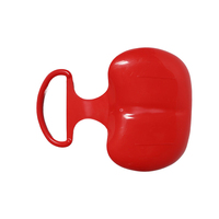 Vente Chaude Traîneau en forme de cuillère vert vif avec poignée annulaire monobloc en plastique lisse pour pelouse, sable, neige, jouet de descente pour enfants