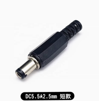 Enchufe de alimentación de CC Dc002 Dc005 3,5*1,3 4,0*1,7 5,5*2,1X2,5mm Adaptador de conector macho hembra Material de contacto de latón ABS
