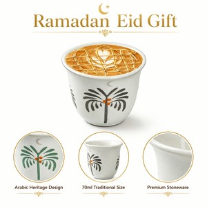 Mug à café en céramique personnalisé de style arabe moyen-oriental rétro rouge foncé Espresso Petit mug à café en porcelaine Tasse <span class=keywords><strong>Cawa</strong></span> Kawa Tasse Qahwa - Product Image 2