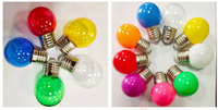 Ampoule LED G45 B22 E27 1W 2W 3W pour jardin, décorations de Noël, globe en plastique, couleur, SMD 6000K lumière du jour, certifiée CE, 20000 heures