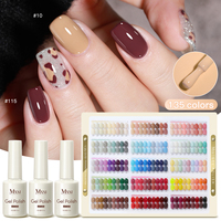 Kit de vernis à ongles en gel UV non toxique de haute qualité, 135 couleurs multicolores, pour salon de manucure, vente chaude, art des ongles, vente en gros