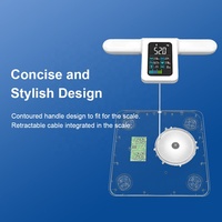 Báscula Digital Inteligente Personal de 8 Electrodos para Análisis de Composición Corporal, Diseño Portátil, Carga USB, Peso