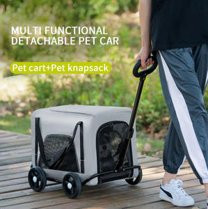 Cochecito para Perros JXB de Gran Capacidad, Cómodo y Altamente Recomendado, con Marco de Tubo de Acero y Maleta Plegable para Mascotas con Frenos de Bloqueo - Product Image 3