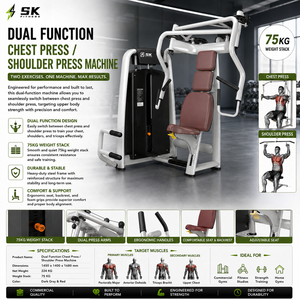 SK-CP80 Macchina Commerciale Chest Press Seduta con Carico a Perni 65x114mm in Acciaio Q235, Attrezzatura da Palestra Iso-Laterale Selezionabile per Allenamento della Forza - Product Image 2