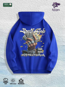 Saints Club Money Grafikli Kapüşonlu Üst %100 Pamuk ABD Deposu 7 Renk - Product Image 4