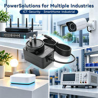 Adaptateur secteur AC/DC 24V 0,5A de haute qualité, interchangeable, avec prises US, EU, AU, UK, EK, AR, pour bande lumineuse LED