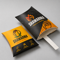 Nouvelles boîtes d'emballage personnalisées pour restaurants halal, boîtes à shawarma imprimées, boîtes à kebab, boîtes à grillades, boîtes à emporter en papier