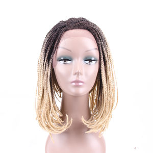 <span class=keywords><strong>Parrucca</strong></span> a treccia anteriore in Micro pizzo parrucche corte <span class=keywords><strong>bionde</strong></span> nere per donna <span class=keywords><strong>parrucca</strong></span> anteriore in pizzo sintetico resistente al calore estensione dei capelli - Product Image 3