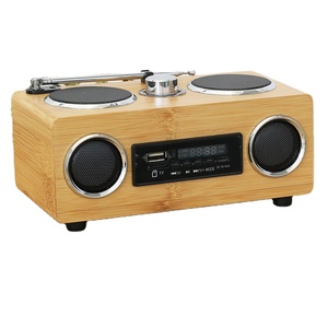 Mini Xách Tay Bằng Gỗ Tre Không Dây Bluetooth Bt 6W Loa Hộp Âm Thanh Loa Với FM Đài Phát Thanh - Product Image 1