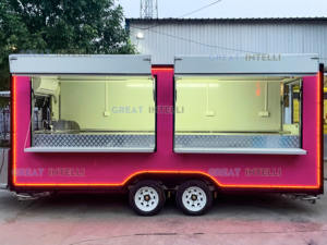 Remorque de restauration mobile vintage à prix de gros pour glaces et hot-dogs, certifiée CE - Product Image 4