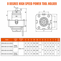 Porte-outil axial haute vitesse BMT55 à faible vibration et haute rigidité pour tour CNC DOOSAN MAZAK, usinage de précision des métaux