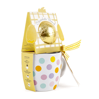 BespritGift Cadeau comestible de Pâques créatif personnalisé mignon poussin chocolat bonbons coloré tasse en céramique nourriture coffret cadeau pour Pâques cadeaux