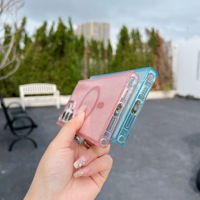 Étui de téléphone magnétique transparent brillant pour Samsung Galaxy S23 S24 S25FE S26 Ultra, charge sans fil, protection contre les chocs, coque transparente