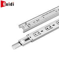 Glissières de tiroir télescopiques à roulement à billes, silencieuses, à extension complète, en acier inoxydable robuste de 45 mm, faciles à installer, pour cuisine