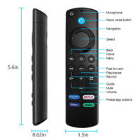 Convient pour la télécommande Amazn Fire TV Stick Lite 145*43*15mm 50m Télécommande vocale originale L5B83G BT