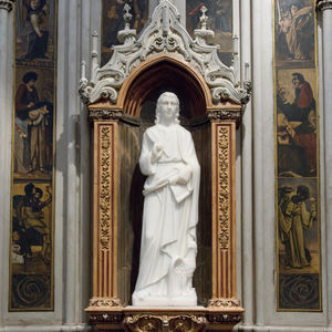 Iglesia religiosa católica regalo personalizado tamaño real San Juan el <span class=keywords><strong>Evangelista</strong></span> estatua de mármol blanco - Product Image 2