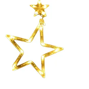 Ijspegel Twinkle Led Stars Gordijnlamp 6 Kleine 6 Sterren Ijspegel Raam Hanglampen Lamp