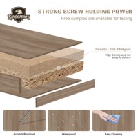 Panneau MDF mélaminé à personnalisation flexible pour cuisine et hôtel, diverses couleurs de grain de bois, ignifuge, résistant à l'humidité, 1830x3660mm
