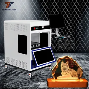 3d cube laser engraving machine for gift trophy pictures crystal inner engraving