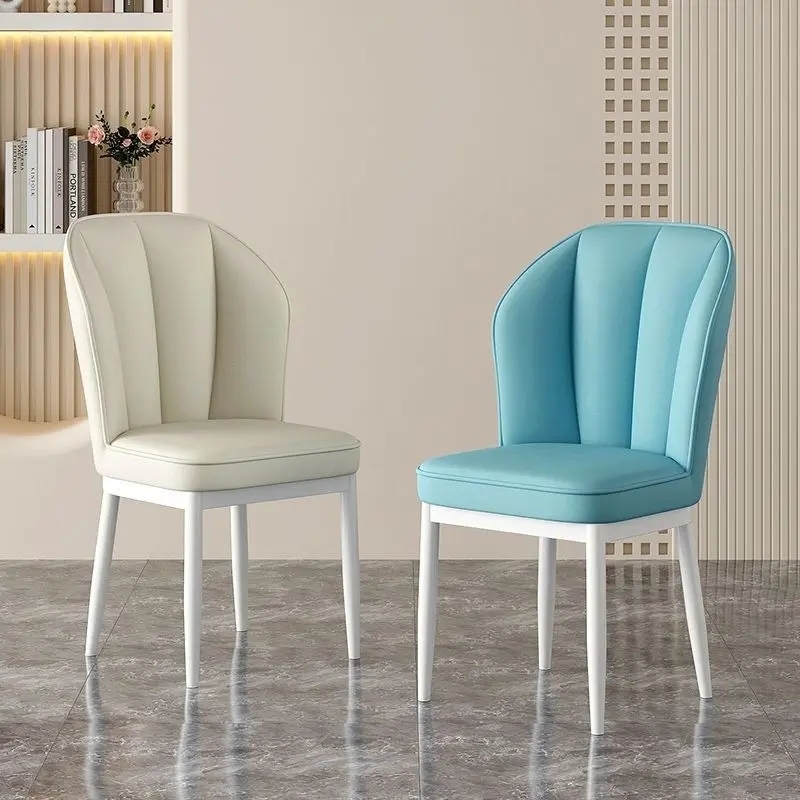 현대 프랑스 스타일 간단한 식당 의자 레저 홈 협상 리셉션 의자 금속 다리 식당 의자