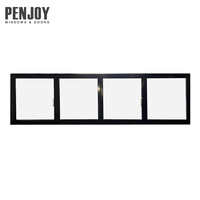 Fenêtre pliante verticale en aluminium PENJOY - Utilisation en cuisine, isolation thermique, étanche, installation facile, faible MOQ