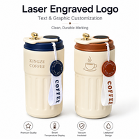 Mug à café intelligent Kingze 450 ml, mug de voyage isotherme, affichage numérique de la température, acier inoxydable 316, double paroi sous vide