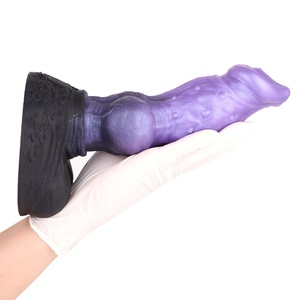 YC-2189 Dildo de silicona de doble capa con forma de lobo monstruoso, enorme plug anal con nudo de perro y ventosa, masajeador de punto G, juguetes sexuales para parejas - Product Image 3