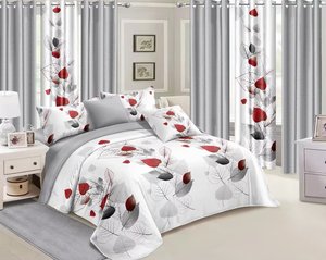 Set di Biancheria da <span class=keywords><strong>Letto</strong></span> in Microfibra Spazzolata <span class=keywords><strong>con</strong></span> Copripiumino, Lenzuolo e Tende Coordinate, 6 Pezzi per Camera da <span class=keywords><strong>Letto</strong></span> - Product Image 5