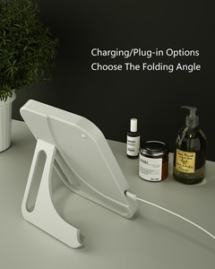 Custom Modern PP Material Plug-In LED Magnifying Makeup Tabletop Lamp with Touch Control and Stepless Dimming - Product Image 3