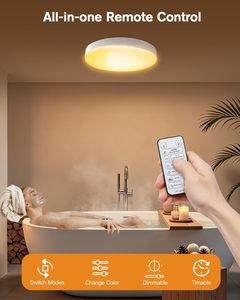 Plafonnier LED rechargeable avec détecteur de mouvement radar, télécommande sans fil, aucun câblage requis - Product Image 5