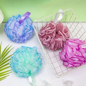 Esponja de Baño Ovalada Grande, Estilo Simple, con Toalla de Malla para Frotar y Bola de Baño Espumadora - Product Image 2