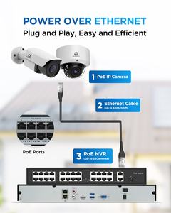 <span class=keywords><strong>Kit</strong></span> NVR PoE GWSECU 32 canaux 24 pièces 12MP avec détection faciale IA 6K 4K 8TB pour entreprise, vision nocturne CMOS, sécurité IP CCTV - Product Image 3