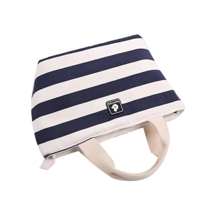 Sac fourre-tout décontracté en toile rayée pour femme, grand sac de plage à bandoulière en ficelle robuste, sacs à main messager pour dames - Product Image 3