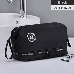 Nuevo producto, bolsa de aseo de doble capa con separación para artículos secos y húmedos, impermeable, de alta gama, portátil, para viajes, para hombres. - Product Image 6