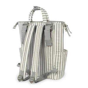 Bolsa de Pañales para Mamá, Organizador de Pañales para Viajes al Aire Libre, Bolsa de Bebé de Gran Capacidad, Bolsa de Cuero y Tela para Guardería, Bolsa Colgante para Mamá - Product Image 3