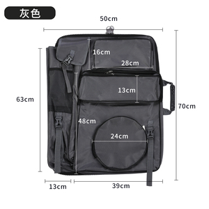 Borsa Nera per Tavolo da <span class=keywords><strong>Disegno</strong></span> con Funzione Antifurto, Fodera Morbida in Poliestere, Motivo a Personaggi per Trasportare Disegni e Opere d'Arte - Product Image 6