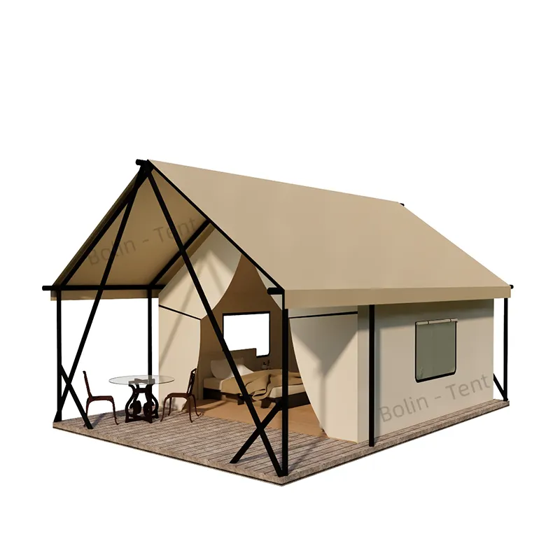 Camping Hotel House Tienda de campaña Safari resistente a los rayos UV para Resort Glamping Hotel Carpa
