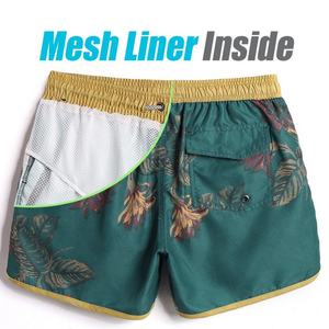 Shorts de bain en polyester personnalisés, séchage rapide, sublimation, décontractés, vacances d'été, shorts en maille pour hommes - Product Image 3