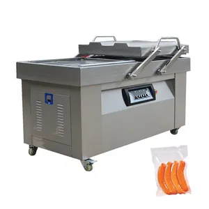 Dz máquina de embalagem a vácuo dupla, 400/500/600, automática, embalador a vácuo para chá, carne, arroz, comida