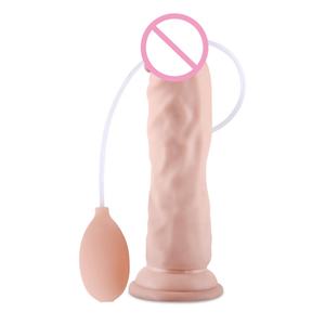 Sıcak satış kadınlar mastürbasyon için seks oyuncakları yumuşak gerçekçi Ejaculat yapay penis - Product Image 2
