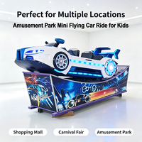 Manège attrayant 'Moon Race Ride' au design de voiture de course dynamique, 'Star Speed Flying Car', pour centres commerciaux, fêtes foraines et parcs d'attractions
