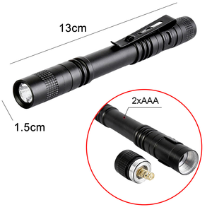 Không thấm nước chiến thuật 2 AAA pin khô XPE nhôm đèn LED bút Torch ánh sáng mini LED Bút đèn pin & ngọn đuốc với clip - Product Image 5
