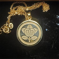 Collier avec pendentif personnalisé en acier inoxydable 316 plaqué or 18 carats, avec logo personnalisé
