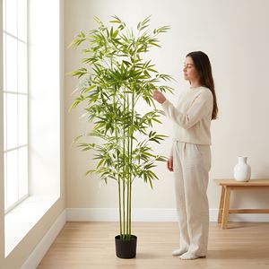 Bambous artificiels, simulation réaliste de <span class=keywords><strong>bambou</strong></span> pour la décoration du jardin et de la maison, plante de <span class=keywords><strong>bambou</strong></span> imperméable pour l'intérieur et l'extérieur - Product Image 2