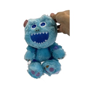 JL 2026 Peluche de monstruo de ojos grandes con pelo azul, personaje <span class=keywords><strong>Sullivan</strong></span>, cuerpo azul, almohada de peluche, muñeco personalizado, regalo, algodón PP - Product Image 4