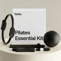 En gros : Cercle magique de yoga et de Pilates durable, poids de cheville et de poignet noirs, bande d'étirement, mini-ballon, accessoires de fitness
