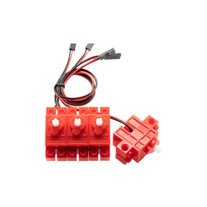 เซอร์โวมอเตอร์ DC สีแดง 2 สาย หมุนได้ 360 องศา สำหรับไมโครบิต/ราสเบอร์รี่ พาย พร้อมระบบควบคุมมอเตอร์ ผลิตในจีน - Product Image 3